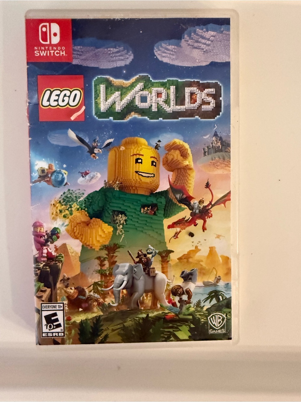 Lego Worlds Nintendo Switch Cover - Blue, Yellow & Black